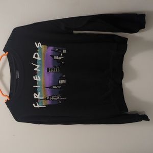 Women's Cropped Friends Sweatshirt Black Size M